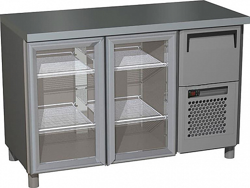 Стол холодильный Carboma T57 M2-1-G 9005-19 (BAR-250С) (без борта, планка)(П0000009429) от интернет-магазина Climateon